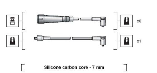 MAGNETI MARELLI Комплект проводов зажигания 941318111085